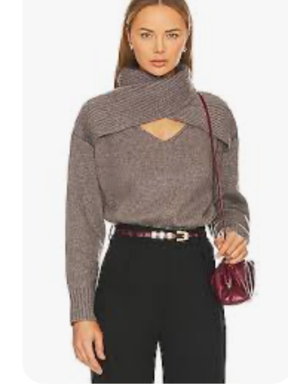ASTR the label Pearson Sweater in Mushroom